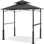 ABCCANOPY 8x5 Grill Gazebo - Outdoor BBQ Canopy Shelter with Led Light for Patio Backyard Grilling (Dark Grey)