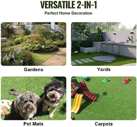 vevor artifical grass tiles interlocking turf deck set, package contents
