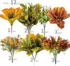 party joy 12 bunches artificial fall flowers, fake shown in use