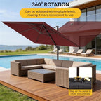 9x12 ft cantilever patio umbrella, large rectangular offset, package contents