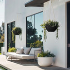 la jolie muse large hanging planters for outdoor, close-up detail