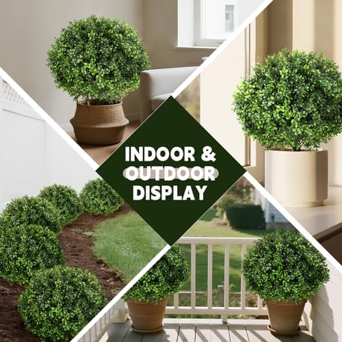 ladyrosian artificial boxwood topiary tree, 25 inch 2, package contents