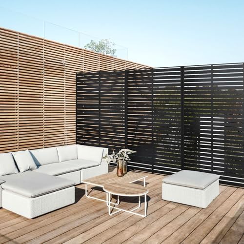 72" h×47" w metal privacy screen, outdoor indoor, view 9