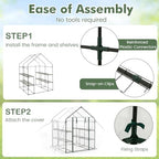 happygrill greenhouses for outdoors, portable greenhouse with pe, side view