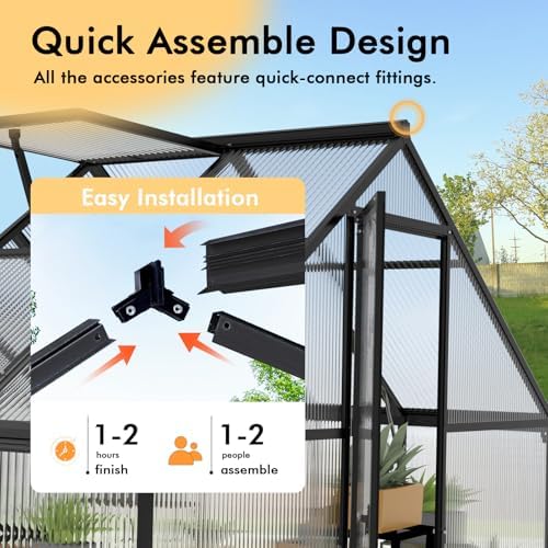 6x4ft greenhouse with thermometers, small greenhouse for outdoors on a desk or shelf