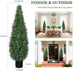 artificial boxwood topiary trees with black pots, 48", package contents
