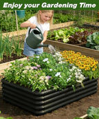 4.3x3x1ft raised garden bed kit for outdoors, rustproof on a desk or shelf