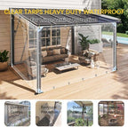 lc&qs clear tarps heavy duty pvc, transparent tarp showing dimensions
