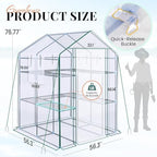 king bird premium greenhouse for outdoors, 56x56x77 upgraded shown in use