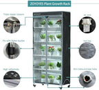indoor greenhouse with grow lights & cover, 29.8"x13.9"x71.8", close-up detail