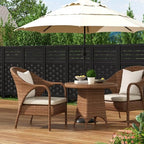 zzm black privacy fence panels outdoor decorative air, front angle view