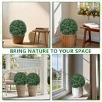 grooy artificial 4 pack boxwood topiary plant with, package contents