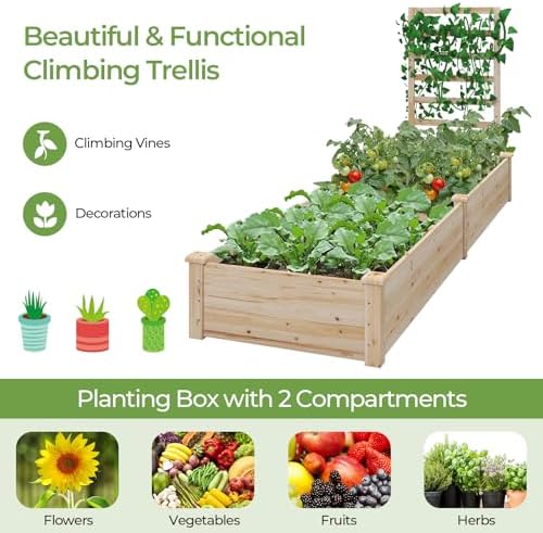 s afstar raised garden bed with trellis & on a desk or shelf
