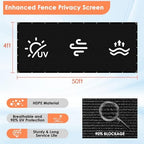 icover 4x50ft privacy screen fence, outdoor fencing panels, close-up detail