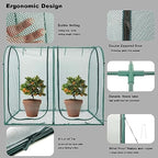 poray large tunnel 10ftx6ft plant netting cover, 6ft, side view