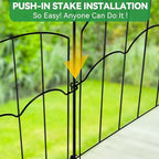 gotgelif 25 panels decorative arched garden fence, 17''x27, close-up detail