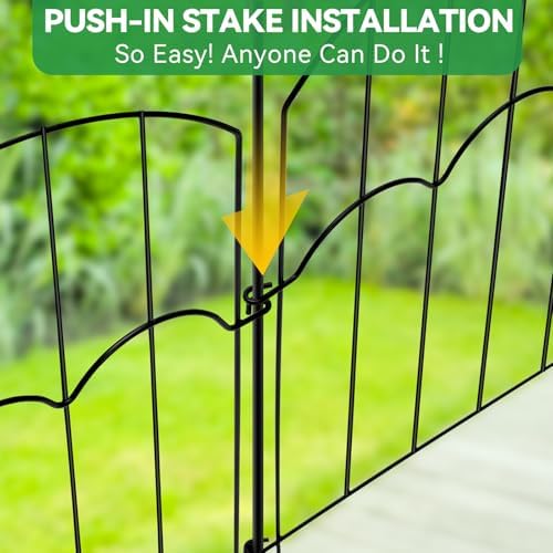 gotgelif 25 panels decorative arched garden fence, 17''x27, close-up detail