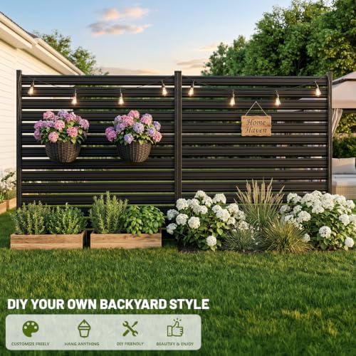 3 panel no dig privacy fence screen, 42" on a desk or shelf