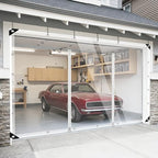 clear outdoor curtains patio double zippers door enclosure on a desk or shelf