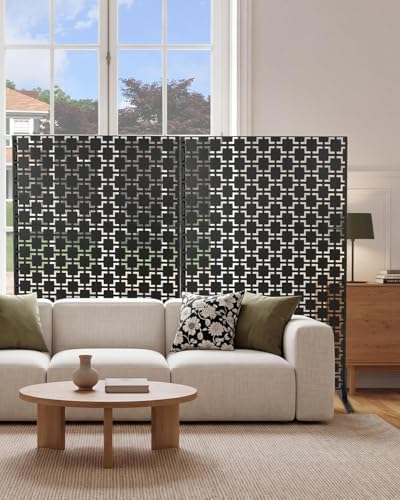 metal privacy screen, 48" w x 75" h showing dimensions