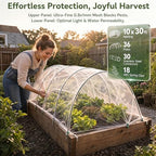 garden netting kit, 10x30ft ultra fine garden mesh, side view