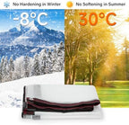 6.6x15ft clear waterproof tarps increase grommets, 33ft windproof, front angle view