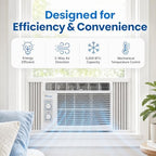 senville 5,000 btu window air conditioner, cools up, side view