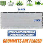 amgo 4' x 25' fence privacy screen, heavy showing dimensions