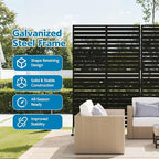 garvee outdoor metal privacy screen, 72*47" decorative garden, close-up detail