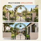 vingli garden arbor arch with gate and planter on a desk or shelf