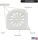 Rada Cutlery 2-Piece Daisy PanMate Scrapers (B300) | Nylon Food Scraper, 2.5" x 3", White