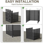 3 panels air conditioner fence, 47" w x, view 10