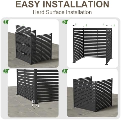 3 panels air conditioner fence, 47" w x, view 10