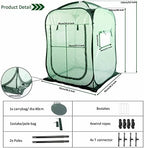 porayhut pop up greenhouse tent,portable x-large walk-in flower shown in use