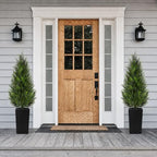 vivatrees 5ft artificial cedar topiary trees 2 pack, side view