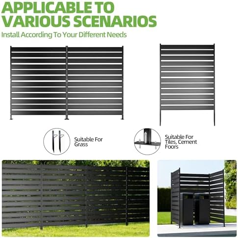 privacy fence screen for ac & trash, 42" showing dimensions