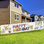 tuanse 20 pack white yard signs with stakes showing dimensions