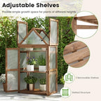 happygrill cold frame, mini wooden green house w/transparent showing dimensions