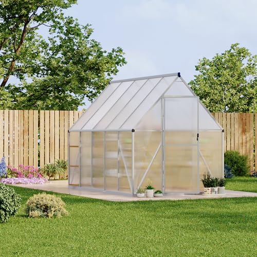 6'x9' aluminum-framed polycarbonate greenhouse, heavy duty polycarbonate greenhouse, view 9