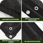 40% shade cloth 10×30ft hdpe mesh net with, close-up detail