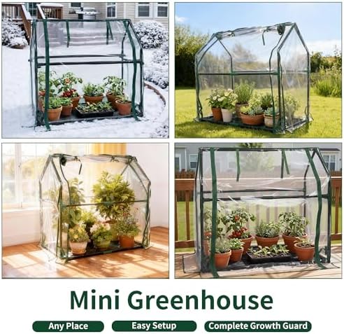 proworx mini greenhouse 36"×18"×33" small greenhouse seed starting, package contents