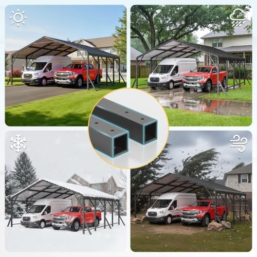 wisteria lane 20'x20' metal carport, heavy duty carport, package contents