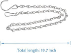 YINGFENG 6 Pack 19.7 Inch Silver Hanging Chain for Hanging Bird Feeders, Bird Houses, Planters, Baskets, Birdbaths, Lanterns, Wind Chimes, Billboards, Signs and Ornaments