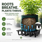 plant riser – pot spacer for grow bags, close-up detail