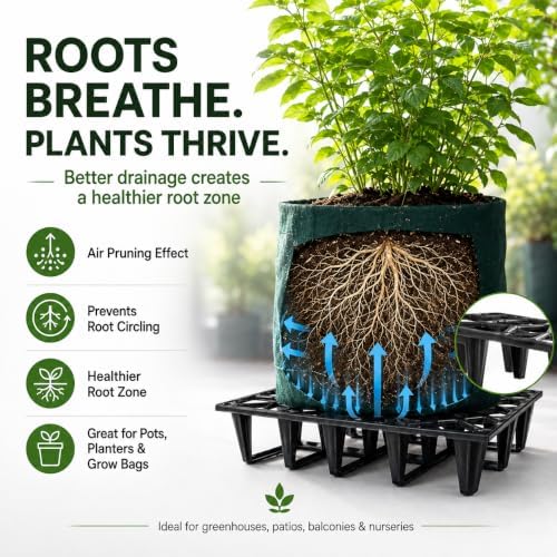 plant riser – pot spacer for grow bags, close-up detail