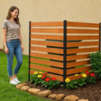 48 * 48 inch wood privacy fence screen, side view
