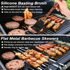 poligo 22pcs heavy duty bbq grill accessories set, package contents