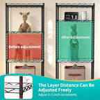 bestoffice | 4-tier wire shelf | 12" x showing dimensions