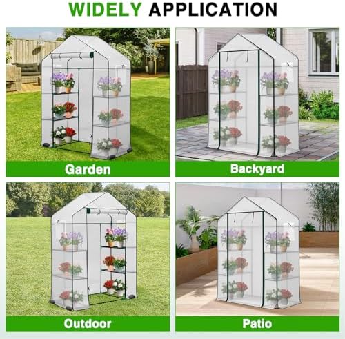 yesker greenhouse 57"x29"x77" walk in green house, view 9