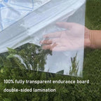 clear polycarbonate roofing sheets plastic roofing greenhouse panels, close-up detail